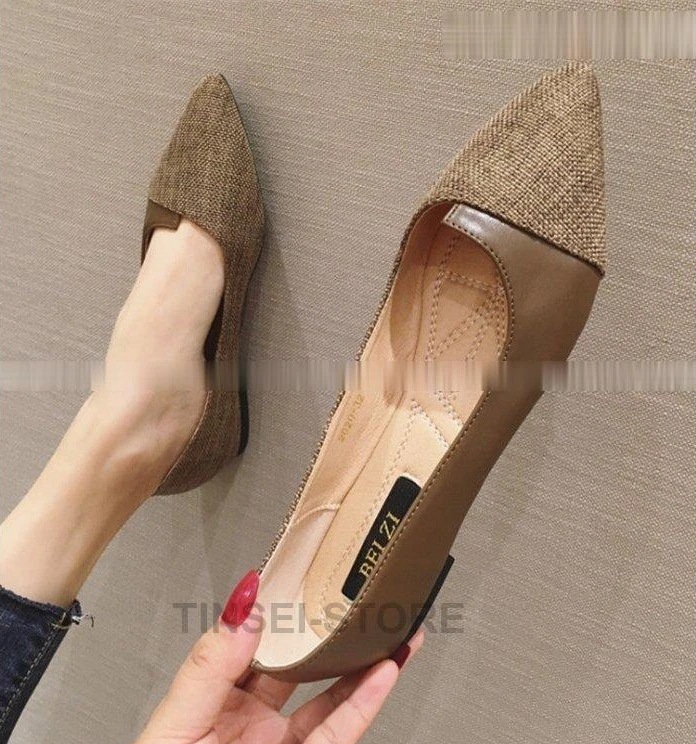 スエード調パンプス レディース　痛くない オフィス ぺたんこ フラットパンプス　フラットシューズ 通勤 パンプス　柔らか