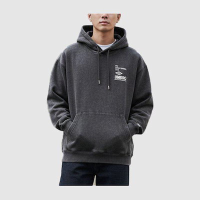 HBL オムグレイ ヴィンテージ アップリケ フード付きTシャツ UR121CHD21-DCH0 13,458円