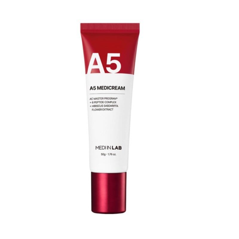 A5メディクリーム 50g/6重ペプチドクリーム/EGFクリーム/NMNクリーム/トラブル跡ケア/ニキビ性肌適合/バリアケアクリーム/リカバリークリーム/低刺激処方/肌理密度ケア