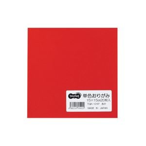 （まとめ） TANOSEE 単色おりがみ あか 1パック（20枚） (×60セット)