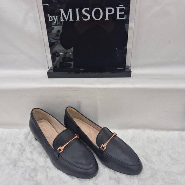 By 女性 シンプル装飾 クラシック ローファー 112HT419FF005 BLACK 2 JJ