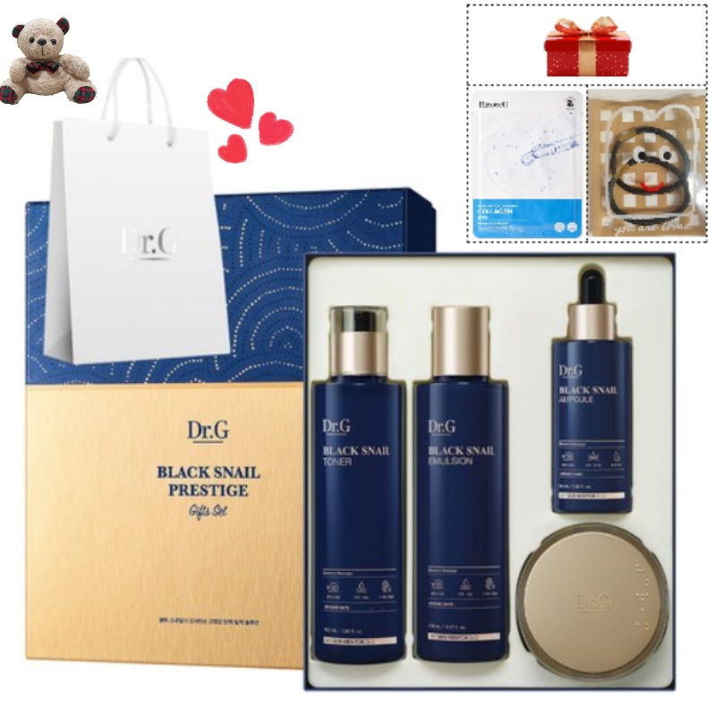 ブラックスネイル化粧水150ml+エマルジョン150ml+アンプル50ml+クリーム50ml+ショッピングバッグ(韓国コスメ,antiaging,乳液,クリーム,ギフトセット) 5,924円