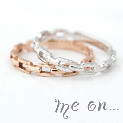 me on...K10ゴールドチェーンモチーフリング オーダーメイドにつき納品は２３週間かかります 永久を象徴する黄金の鎖