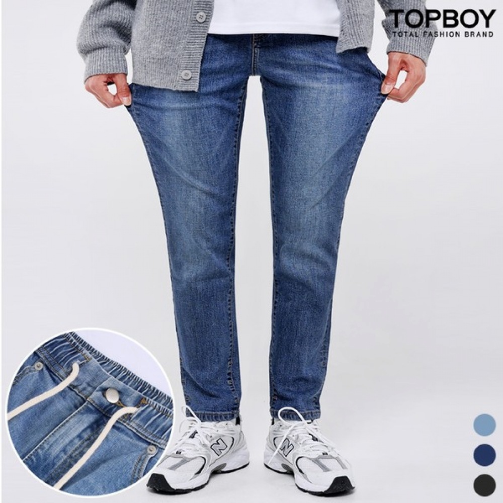 (トップボーイ) ウエストバンディングスリムデニムパンツ (SA005)