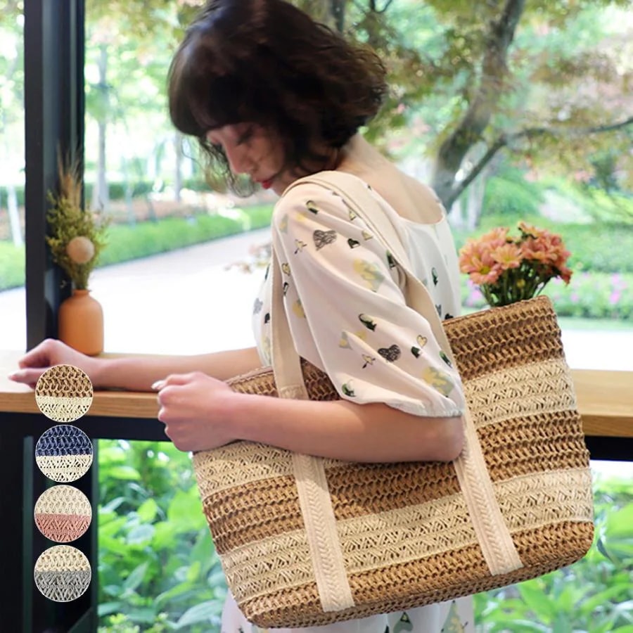 【急速出荷!】バッグ かごバッグ ナチュラル トートバッグ 夏