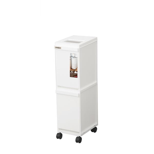 新輝合成 ユニード 多段スリムペール2段 20L（10Lx2） ホワイト