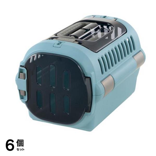 リッチェル キャンピングキャリーファイン ダブルドア S 犬猫うさぎ用 1組入 (ブルー) 6個セット