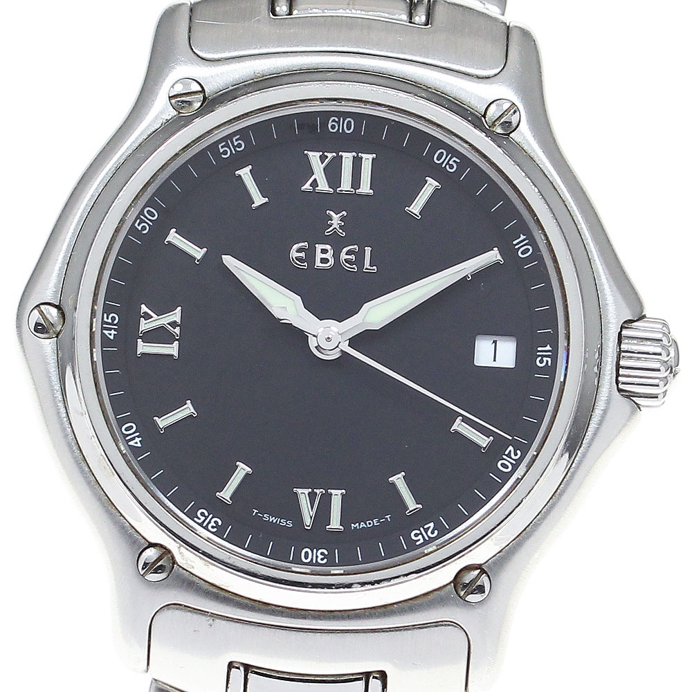 エベル EBEL E9187241 デイト クォーツ メンズ 箱保証書付き_824940【中古】