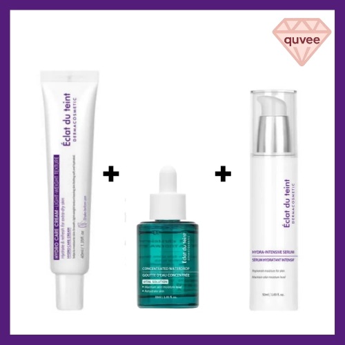 ツヤ肌3点セット（ハイドロケアクリーム40ml＋ウォータードロップ30ml＋インテンシブセラム50ml）＋シートマスク付き