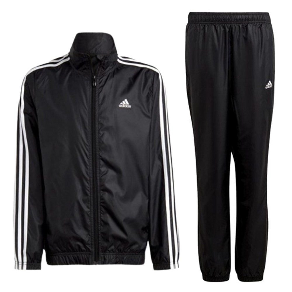 アディダス子供用エッセンシャル3Sウーブントラックスーツ上下セットHR6335