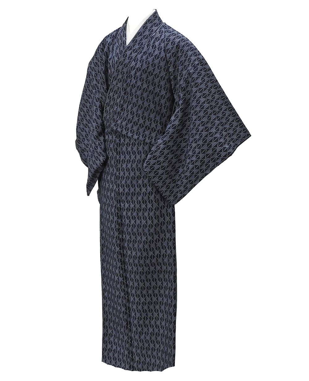 洗える着物 小紋 Ｌ寸ポリエステル 着物 新品 カジュアル レディース p1634