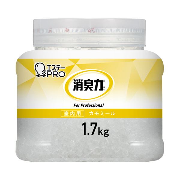 （まとめ） エステー 消臭力業務用消臭剤 クラッシュゲルタイプ 室内用 カモミール 本体 1.7kg 1個 (×3セット)