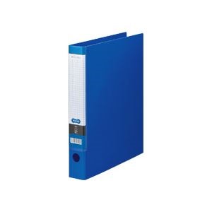 （まとめ） TANOSEE Oリングファイル A4タテ 2穴 250枚収容 背幅44mm ブルー 1セット（10冊） 5セット