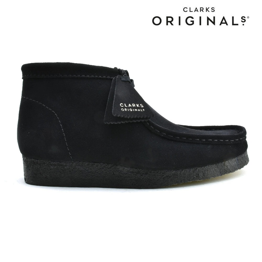 クラークス オリジナルス ワラビーブーツ メンズ ブーツ スエード ブラック 黒 クレープソール CLARKS ORIGINALS WALLABEE BOOT【送料無料】[clarks-wbblsue