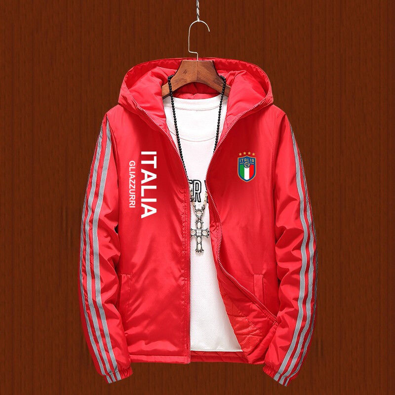 アウター 秋冬 ヨーロッパカップイタリア代表チームサッカー厚いジャケットサッカーチーム