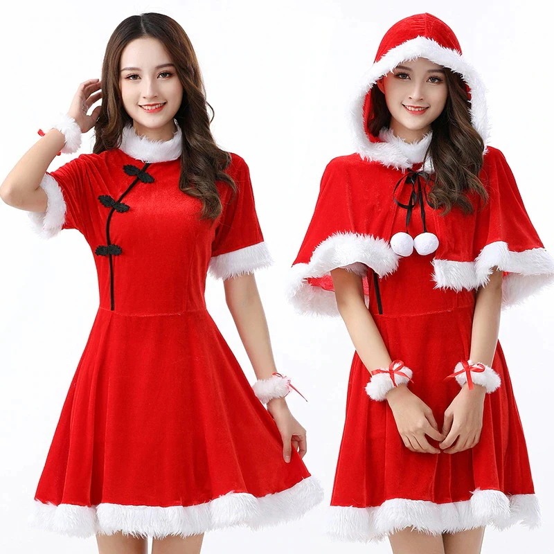 サンタ コスプレ セットアップ クリスマス衣装 ワンピース コスプレクリスマス大人赤 演出服 衣装パフォーマンス服 制服 サンタコスプレ レディース