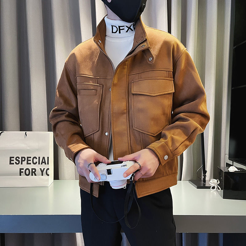 韓国ファッション メンズジャケット 感 ディアベルベット アウター トレンド ブルゾン