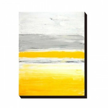 アートパネル T30 Gallery Grey and Yellow Abstract Art Painting IAP-51598