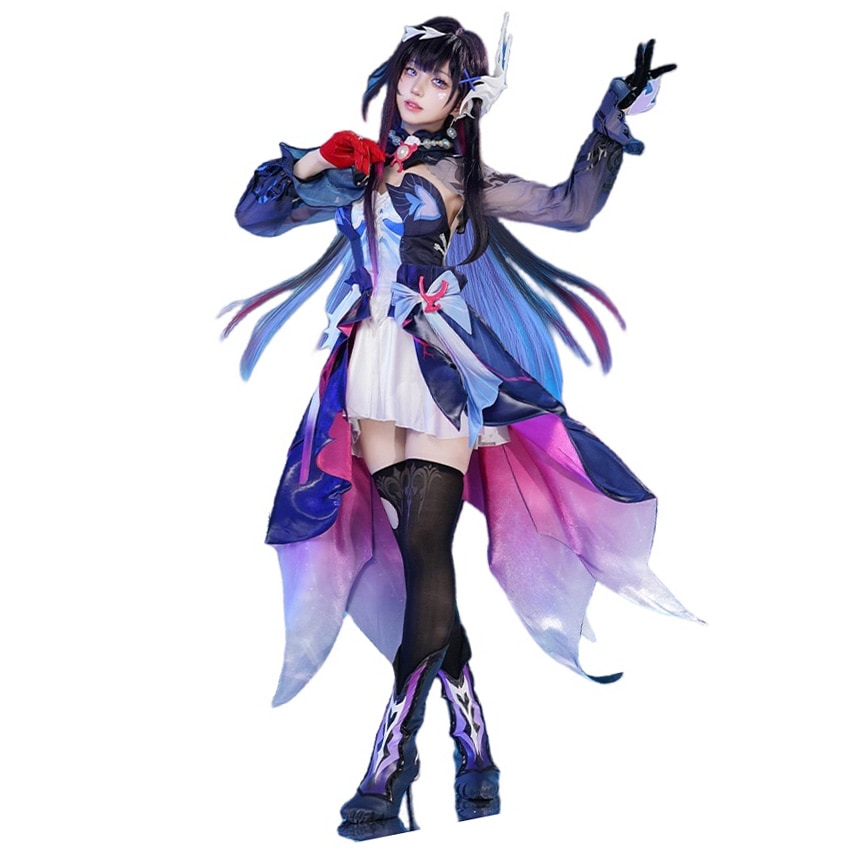 Monenjoy 崩壊スターレイル　セイレンス　Hysilens 女騎士 オンパロス シューズカバー付　3d樹脂髪飾り　コスプレ衣装 プロ仕様