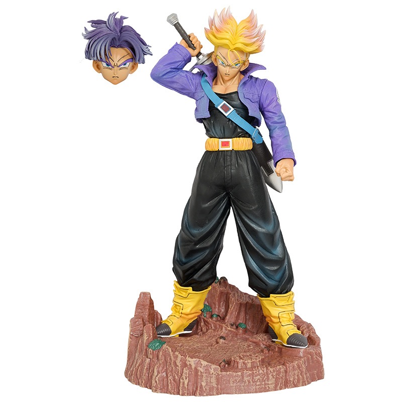 大型ドラゴンボールMRCトランクスフィギュア未来戦士双頭ドラゴンボールフィギュア置物