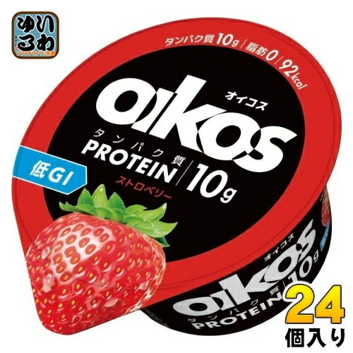 ダノンジャパン ダノン オイコス 脂肪0 ストロベリー ヨーグルト 113g カップ 24個 (12個入×2 まとめ買い) チルド品 冷蔵品