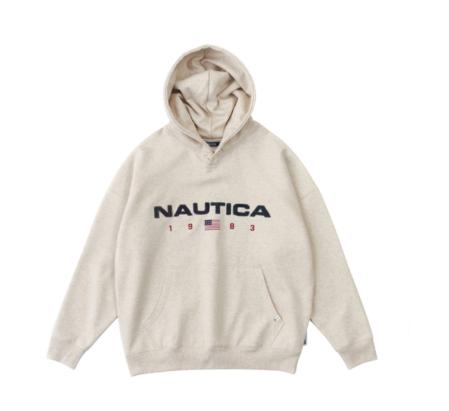【NAUTICA】 83 FLAG HOODIE : LIGHT BEIGE