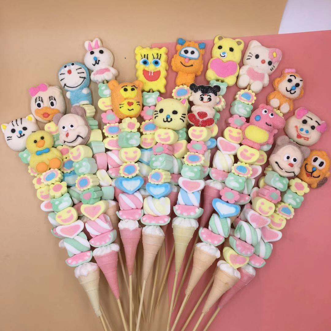 【送料無料】漫画動物マシュマロチュアンチュアンル 35g 串砂糖漬けホーズかわいいキャンディ クリスマスキャンディー 誕生日プレゼント