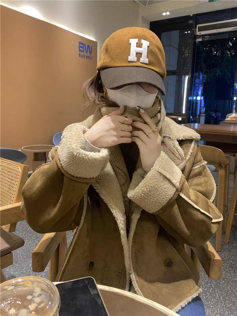 レディース コート アウター ウール ブルゾン 前開き 長袖 襟付き ワイド もこもこ ボア 厚手 かわいい 大人可愛い きれいめ シンプル カジュアル 上品 おしゃれ こなれ感 ラフ ガーリー