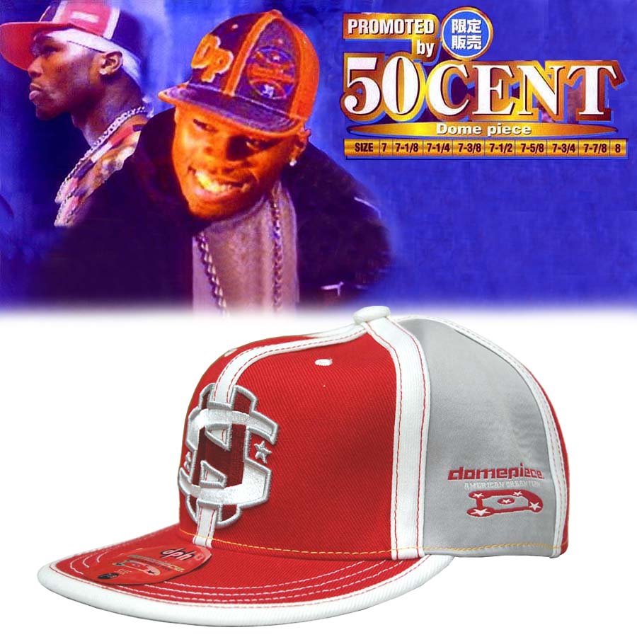 セール 50セント着用 Dome Piese Cap ドームピース キャップ レッド グレー メンズ レディース ストリート スタイル HIPHOP ファッション ヒップホップ ウェアー B系 N