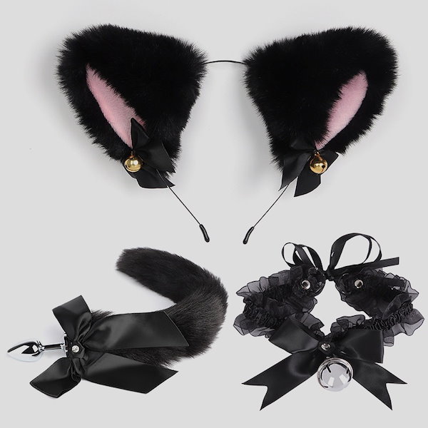 Amazon.co.jp: [GUFER] 猫耳 きつね耳 しっぽ セット コスプレ