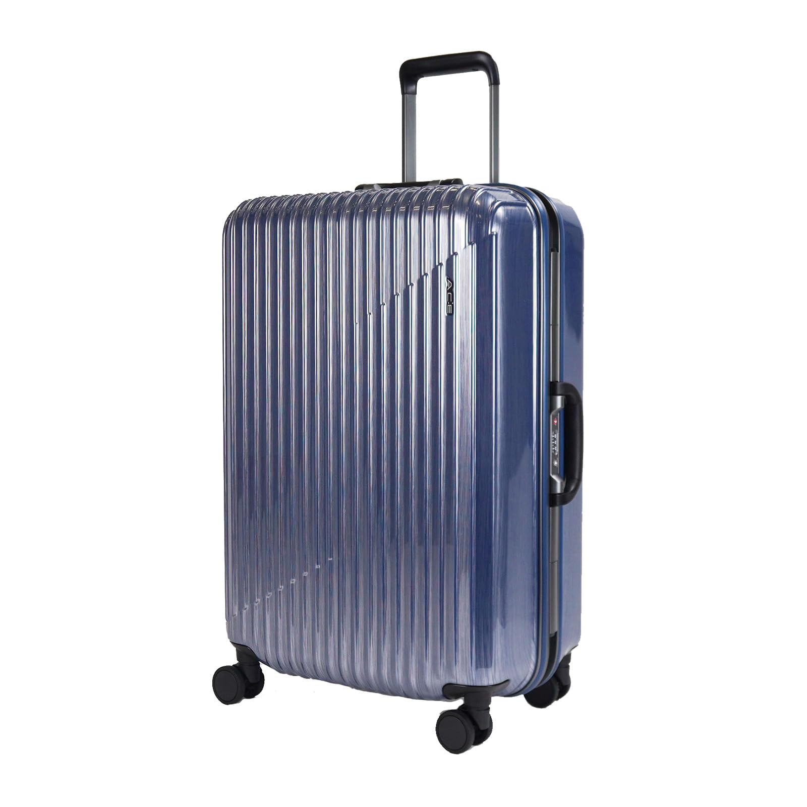 エース スーツケース キャリーケース キャリーバッグ mサイズ 3泊4日 4泊5日 58L キャスターストッパー 双輪キャスター 4.8kg クレスタ2F No.05107