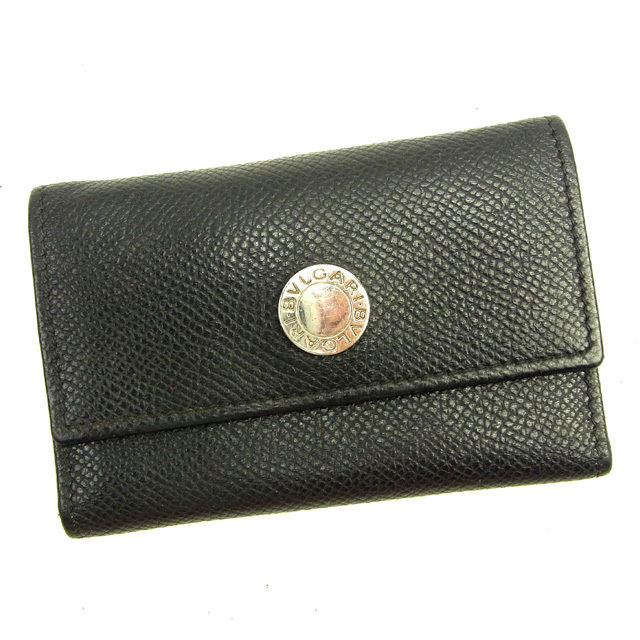 キーケース 6連キーケース ブルガリブルガリ ブラック シルバー 中古