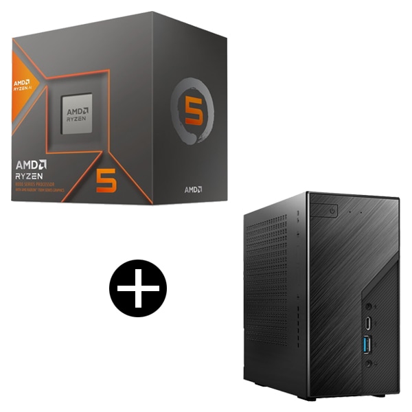 Ryzen 5 8600G BOX With Wraith Stealth Cooler CPU + ASRock DeskMini X600/B/BB/BOX/JP ベアボーン セット