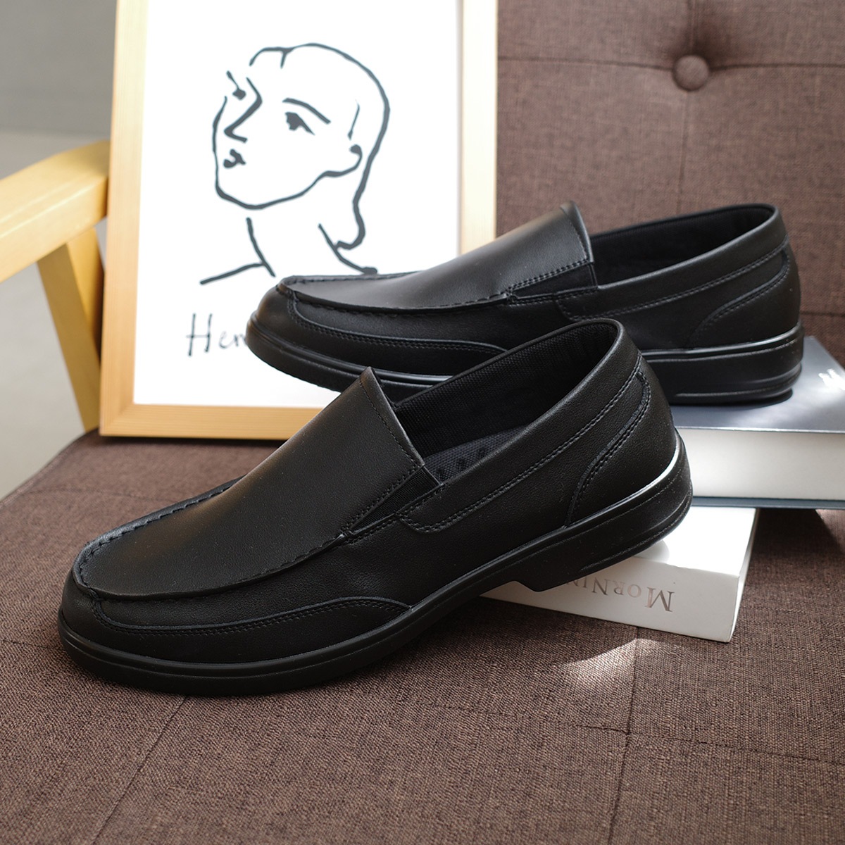 牛革メンズカジュアルシューズ メンズ