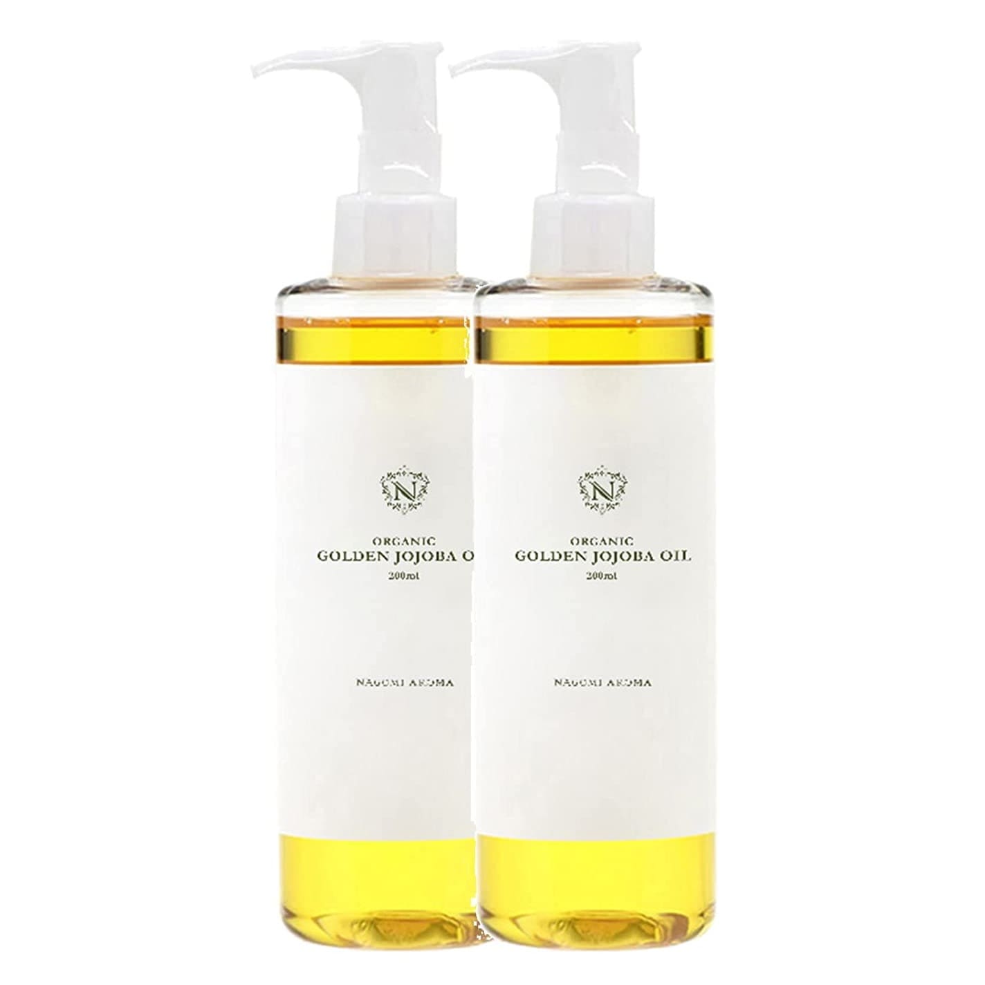 ホホバオイル オーガニック ゴールデン 生 200m2個セット / キャリアオイル マッサージオイル スキンケア ヘアオイル ボディオイル 全身 髪 無添加