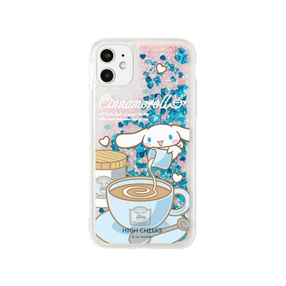 Coffee Cinnamoroll Glitter Ca スマホケース iPhone GALAY