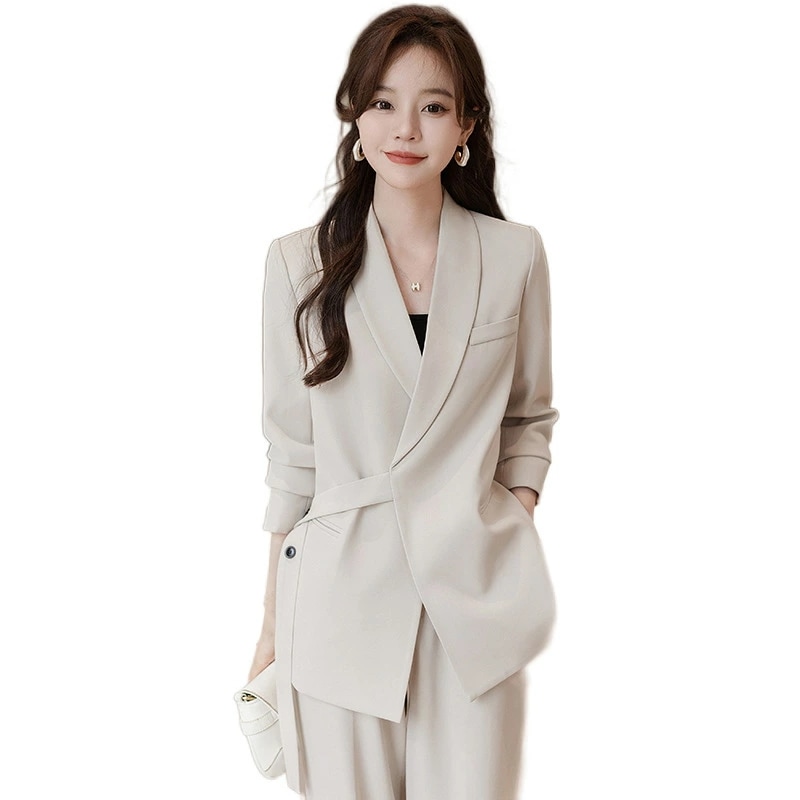 スーツ レディース 高級感 秋春 ビジネス ファッション 韓国風 休暇 お洒落 スタイリッシュ