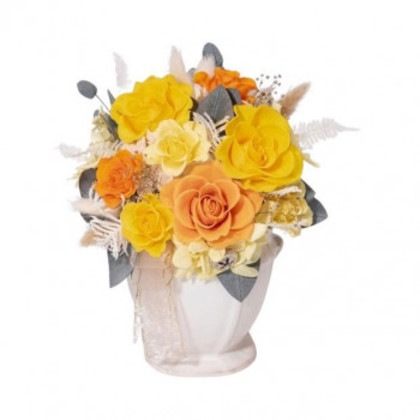 フラワーアレンジ ソティエ イエロー F-6120