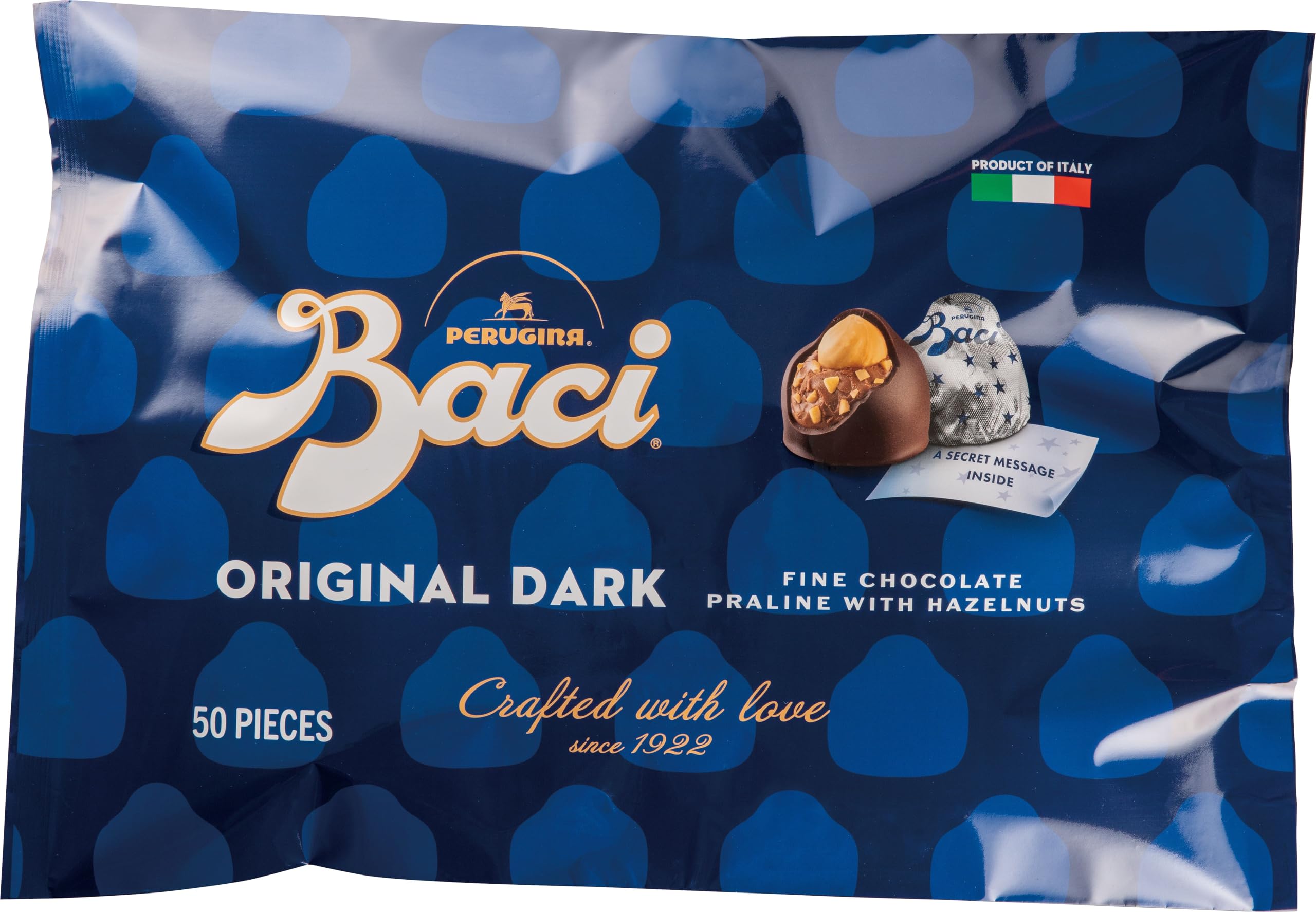 Perugina BACI(バッチ) オリジナルダークチョコレート 50粒 (大容量 個包装 イタリア産 ギフト)