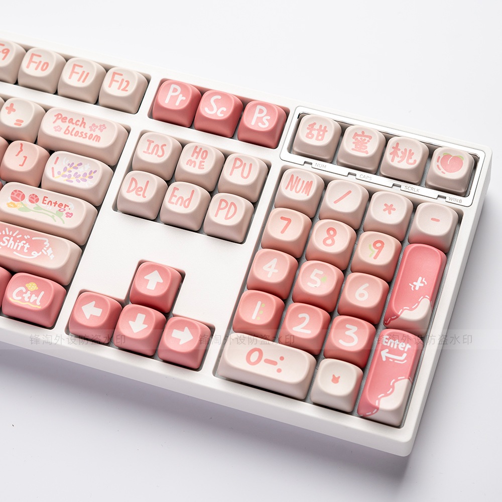 LEDゲーミングキーボード10メカニカルキーボードカスタマイズスリーモードワイヤレスbluetoothガールズオフィスサイレント麻雀サウンドかわいい