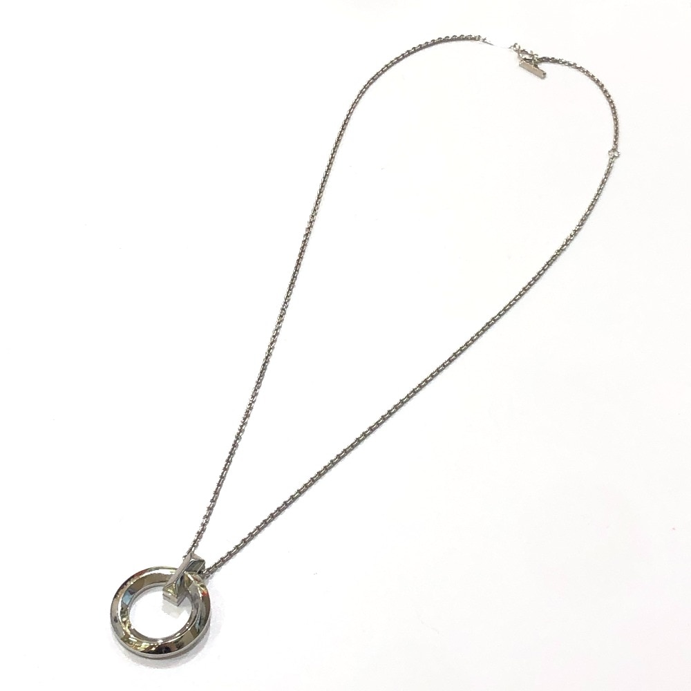 ネックレス Tワン サークル ペンダント WG750 金 チェーンネックレス アクセサリー ジュエリー Au750 シルバー