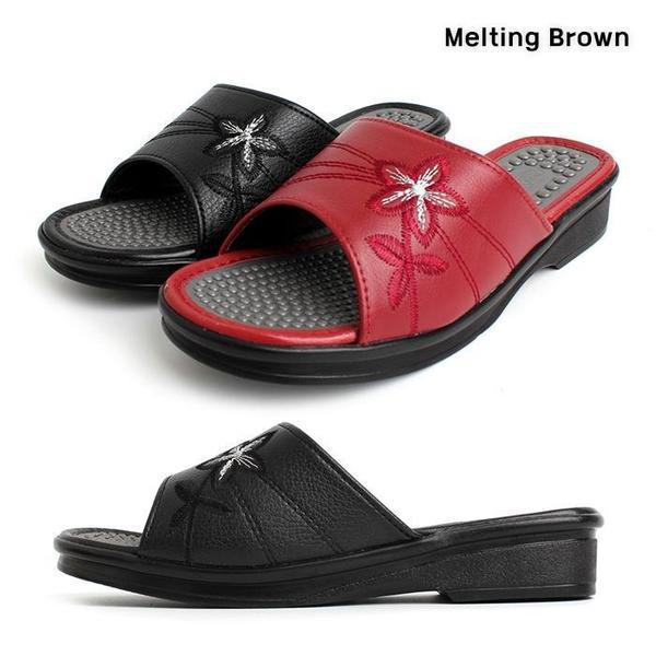 女性カジュアル身長アップ指圧スリッパ3.5cm