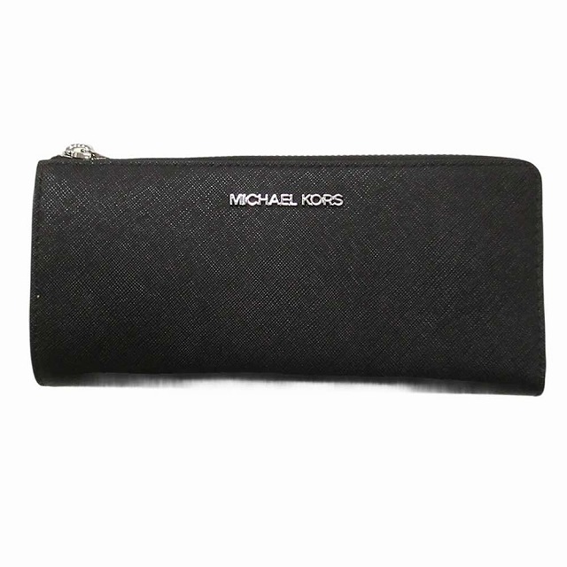 MICHAEL KORS マイケルコース アウトレット 財布 ジェットセットトラベル ラージ クォータージップ ウォレット 長財布 35R4STVE3L BLACK