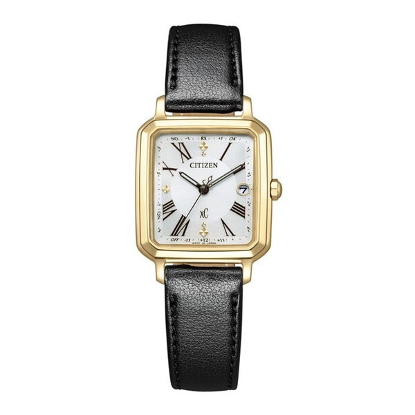 ES9502-12A イエローゴールド xC(クロスシー) ヒカリコレクション エコ・ドライブ電波時計 (レディース・替えバンドつき)