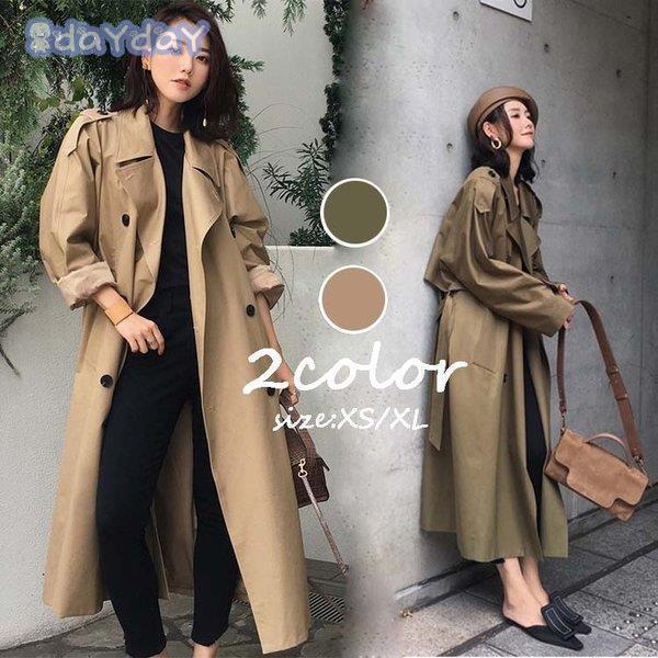 トレンチコート レディース 40代 ロングコート スプリングコート 春コート ライトアウター ゆったり 春 秋 春服 春物 韓国風 アウター 30代 40代 50代