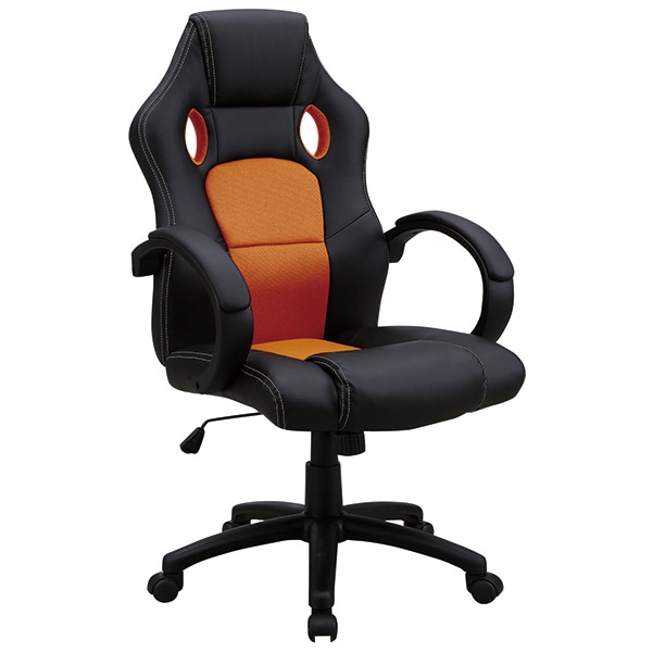 サンコウ 0018364 ロックII オフィスチェアー BK/OR メーカー直送オフィスチェア