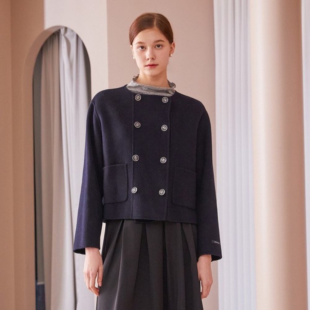 （フォレスト）ノーカラークロップドハンドメイドコート（SZAHCF2）