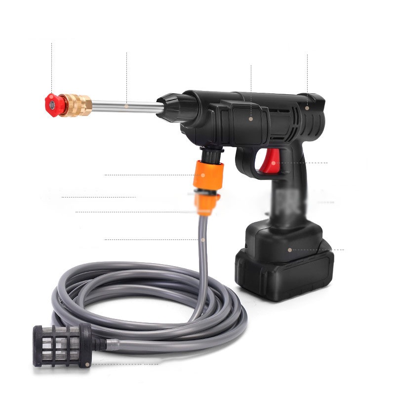 高圧洗浄機 コードレス 充電式 大容量バッテリー 小型 ポータブル 自吸式 強力噴射 軽量 コンパクト 家庭用 外壁掃除 洗車 大掃除 収納ケース付