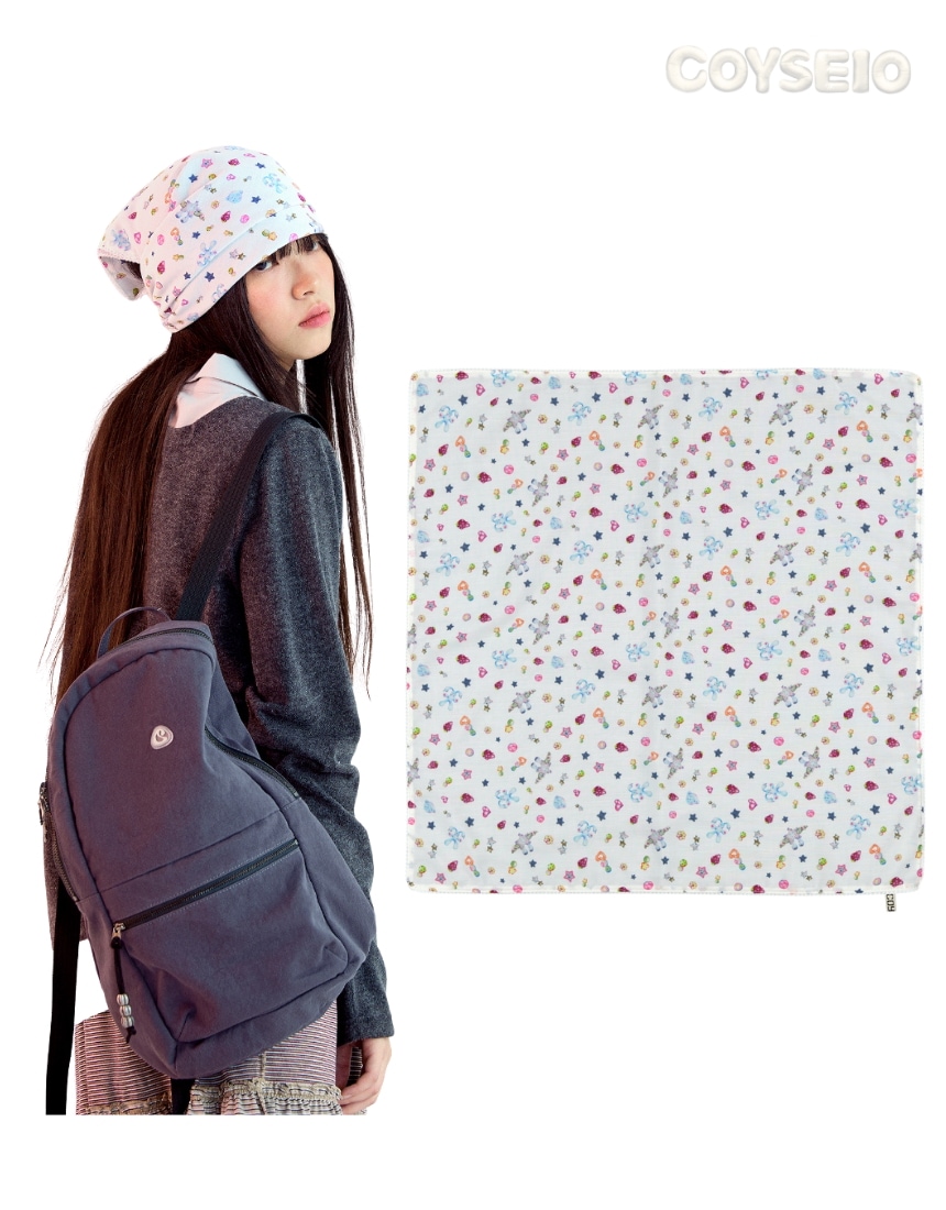 韓国限定 韓国人気 SNS流行 ファッショントレンド ヘアアクセサリー EMA TINY FRIENDS MULTI SCARF MULTI