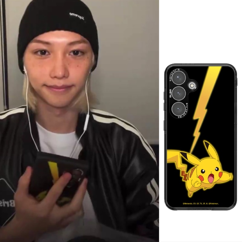 【straykids Felix 着用】ポケモン ピカチュウ インプレッション ケース for Galaxy S24 Series